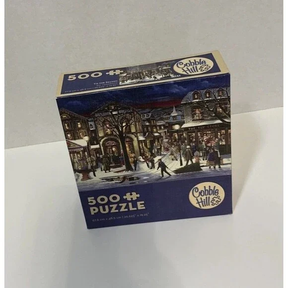 Cobble Hill 500 Pc Puzzle Tis The Season  Random Cut Pcs 26.625”x19.25”