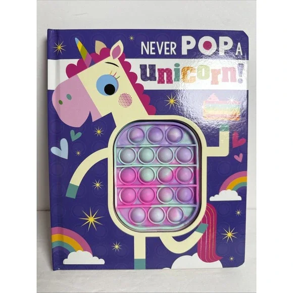 Never‎ Pop a Unicorn! Fidget Popper Board Book 9 Inch