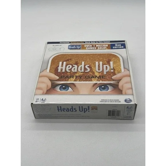 Heads Up! Party Game Trivia 100% Complete 1st Edition‎ Family Fun 2013 Ellen New