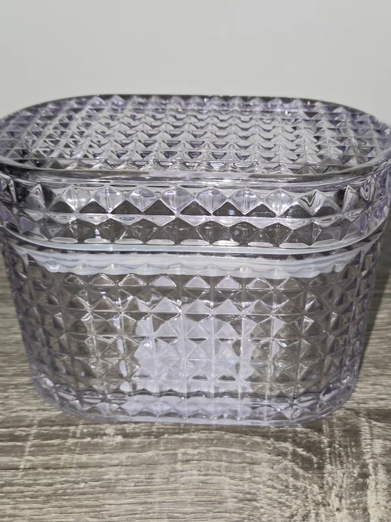 Glass Trinket Box Purple Target Bullseye Playground Art Deco 2024