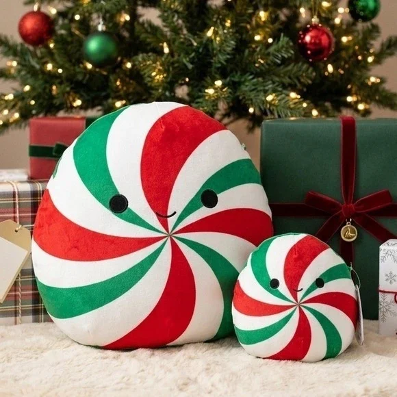 Squishmallow Dulce Peppermint Christmas Plush Bundle 14
