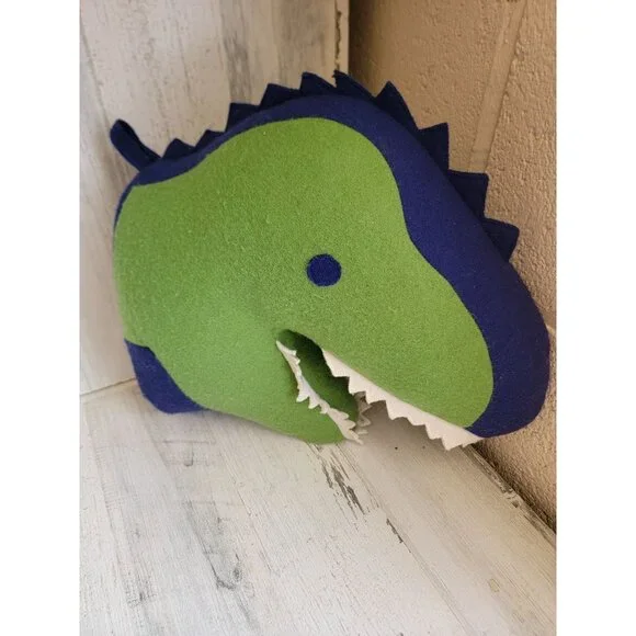 target Plush hanging Dino‎ head wall decor youth room green blue