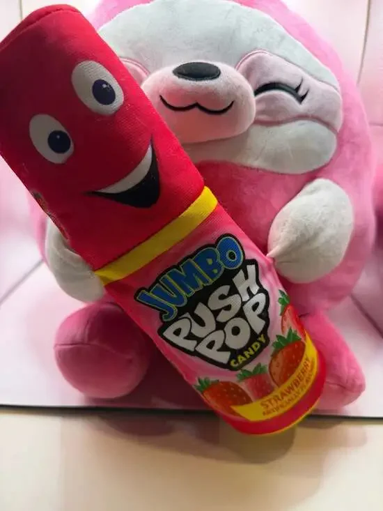 Zuru Snackles Series 1 Susie the Pink Sloth with Jumbo Push Pop Plush Toy
