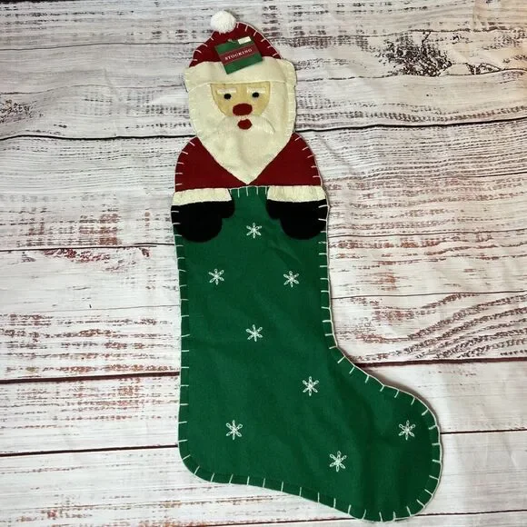 New Christmas Stocking Santa In‎ A Stocking Felt