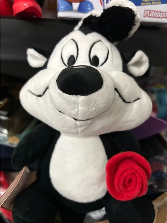 Hallmark Looney Pepe Le Pew Plush with Red Rose
