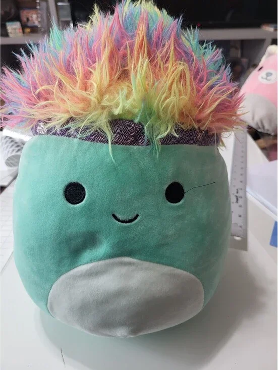Squishmallows Rainbow Hair Plush Toy - Tyrus the Dinosaur