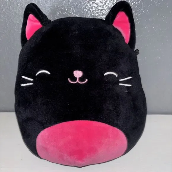 Squishmallow Halloween 2020 Catarina the Cat Black w/Pink Ears and Belly RETIRED