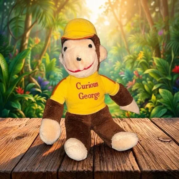 Vintage Knickerbocker Curious George Plush Stuffed Animal Monkey 14”
