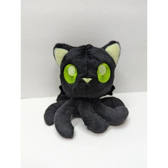 Tentacle Kitty Moonlight Little One Plush 2019 HTF Rare Glow Black Cat Green Eye
