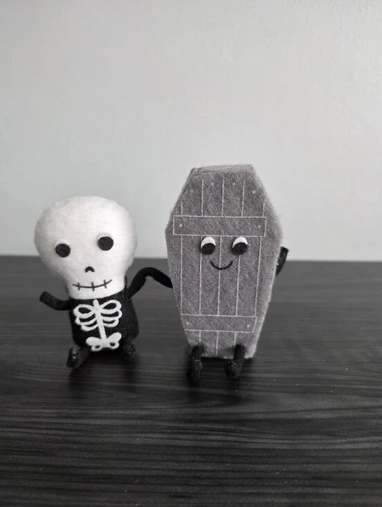 Halloween Skeleton and Coffin Decor