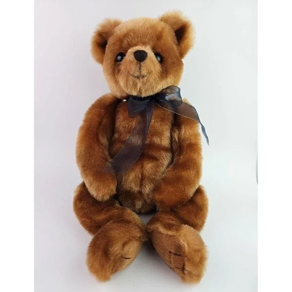 Ty Classic Yesterbear  1999 Brown Bear Soft 18 inch Beanie Buddy Bow Sweet