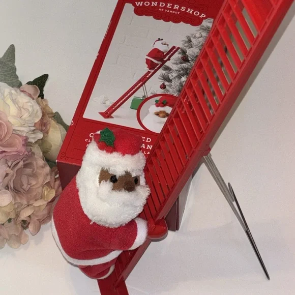 Santa Climbing Ladder Black Santa Climbing Ladder Music Robot Santa