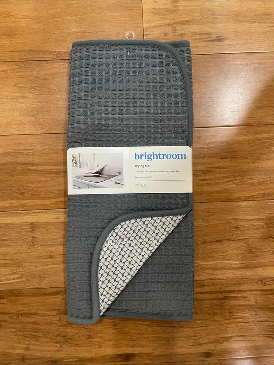 Brightroom Gray Waffle Weave Drying Mat