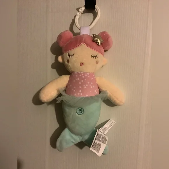 Plush Mermaid Doll with Pink Hair with music
