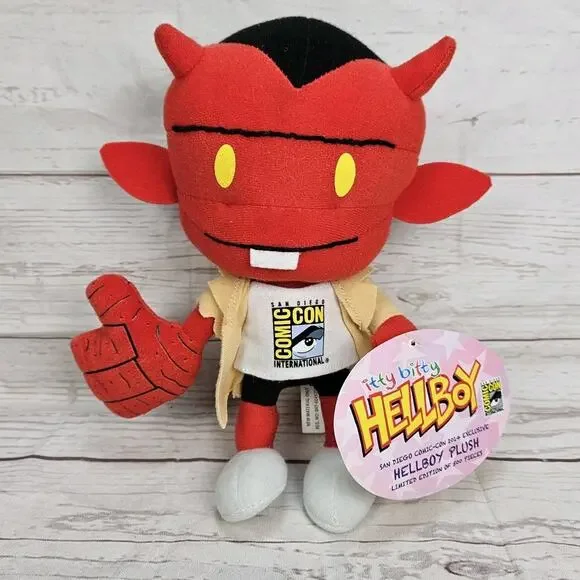 2014 San Diego Comic Con Itty Bitty Hellboy Plush Limited Edition LE 500 NWT