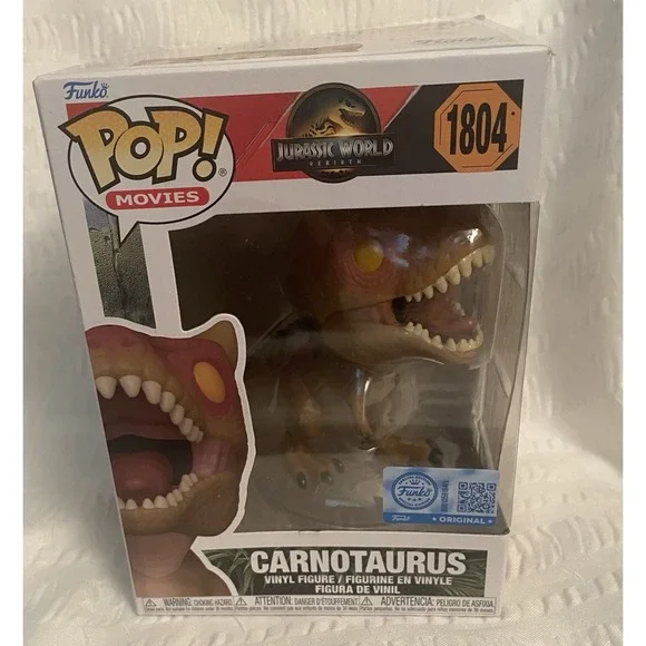 FUNKO POP ! CARNOTAURUS 1804 FUNKO SPECIAL EDITION POP MOVIES W01 New
