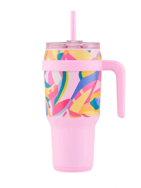 🆕 Reduce 40oz Vacuum Insulated Stainless Steel Straw Tumbler - pink Paradise