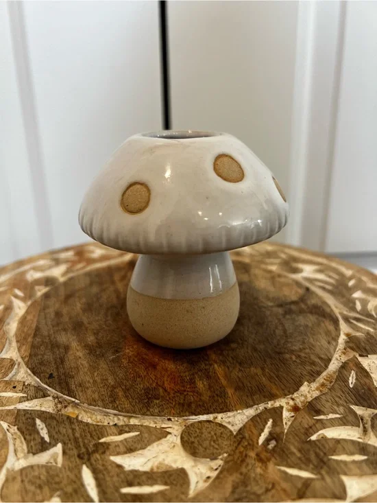 Target Ceramic Mushroom Accent in White and Tan