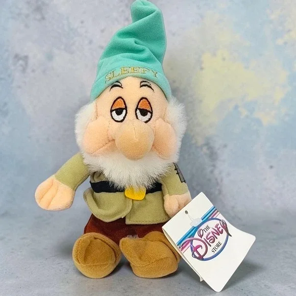 Walt Disney Store Sleepy Dwarf Mini Bean Bag Plush Snow White Seven Dwarfs  NWT
