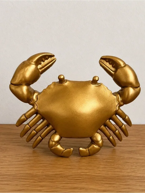 Target Bullseye Playground Summer Ocean Themed Gold Resin Crab Decoration