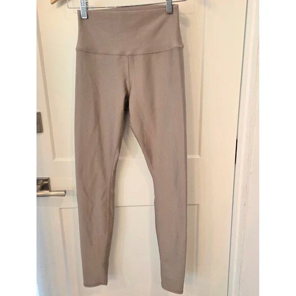 Alo Yoga Airlift 7/8 High Waist Leggings High Waist Taupe Sheen Performance M