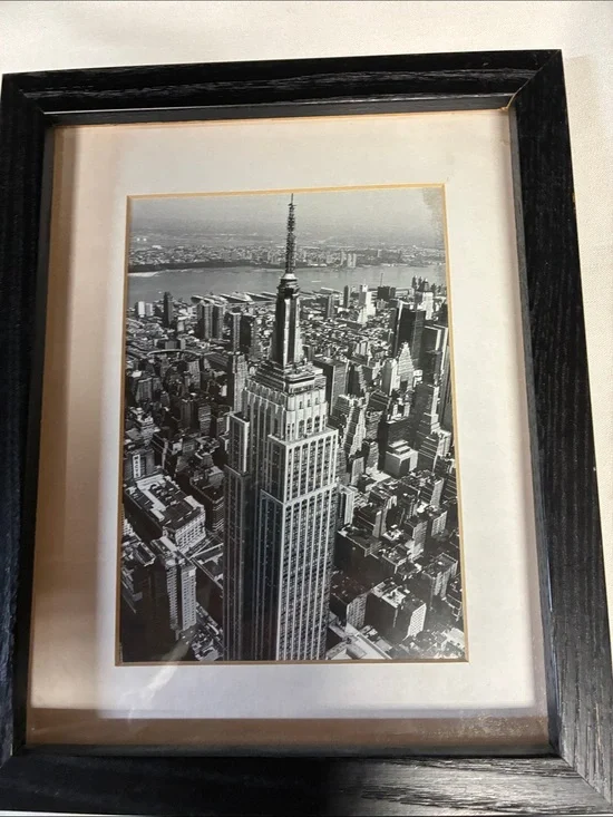 Framed Empire State Building NYC Wall Art Christopher Bliss Black & White