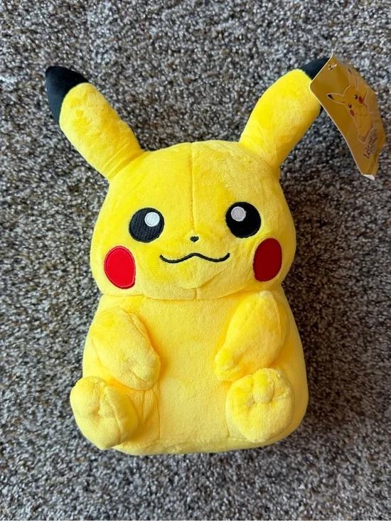 Pikachu Pokemon Plush Stuffed Animal Soft Yellow Collectible Brand New Toy