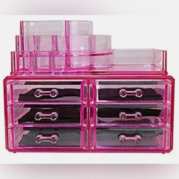 Brand new Pink Acrylic Makeup Organizer
