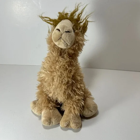 Ganz Webkinz Alpaca Plush Stuffed Animal Tan Shaggy HM661 No Code