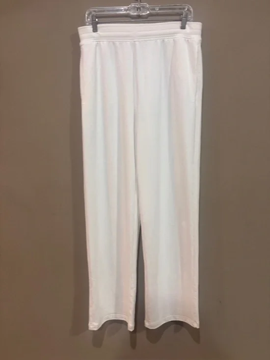 Alo Yoga White High Waist Wide Leg Lounge Yoga Pants Women’s Large L