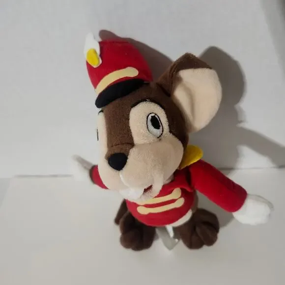 Disney Store Dumbo Timothy Mouse Drum Major Mini Bean Bag Plush 8