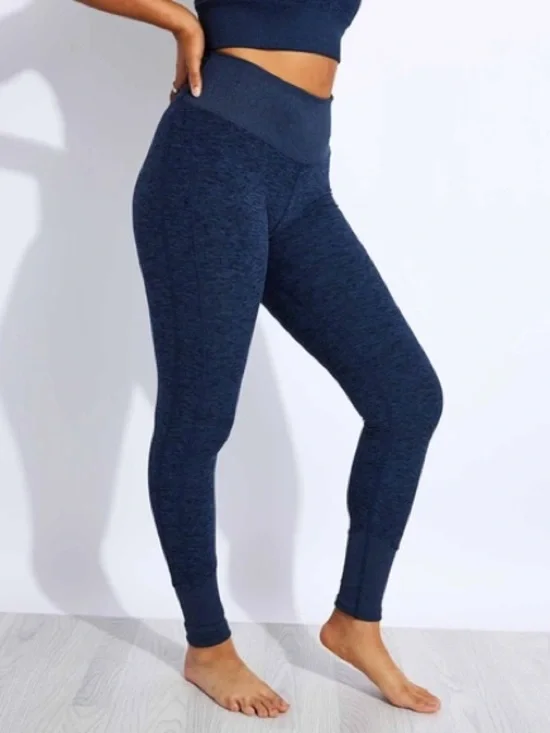 ALO Yoga Navy Heather Lounge Alosoft Leggings - XS