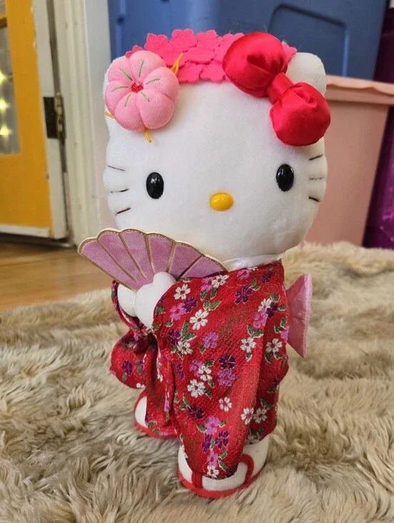 Hello Kitty 2003 Sanrio Geisha Girl Kimono Plush 12