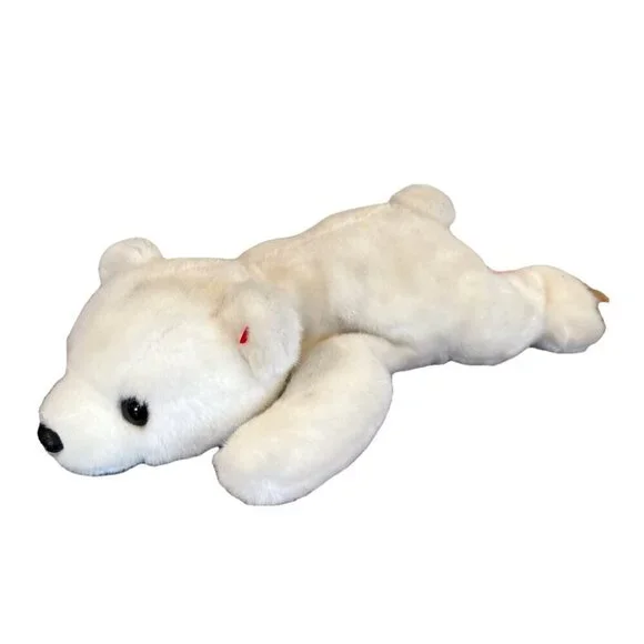 TY Beanie Buddy - Chilly the White Polar Bear Stuffed Animal Vintage 1998, ~14”