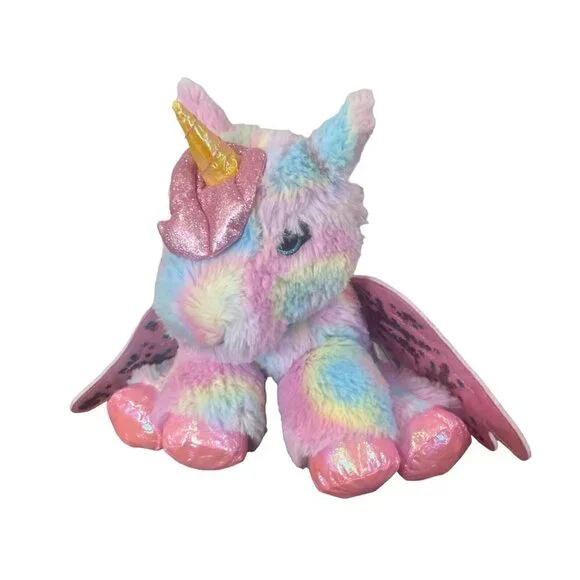 Barbie Unicorn Plush Stuffed Animal Toy Mattel 2021 Pastel Sound Works 10”