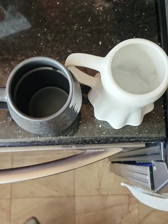 Ghost & Haunted House Ceramic Mugs - Set of 2