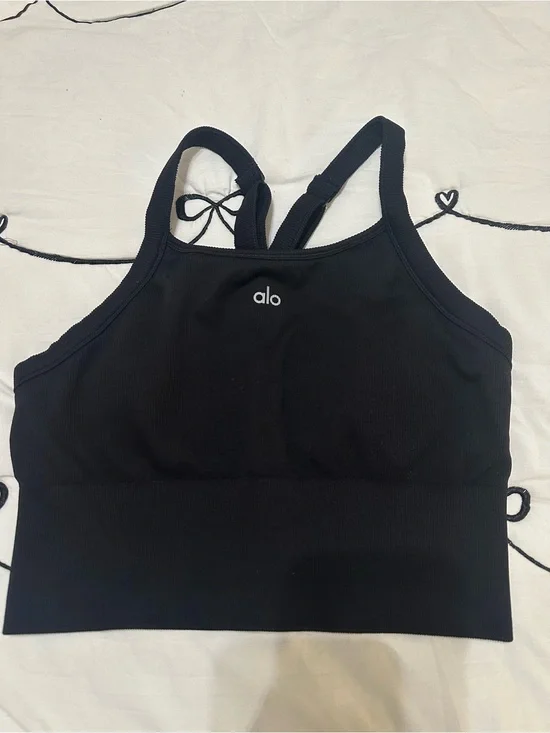 ALO Yoga Black High-Impact Seamless Sports Bra