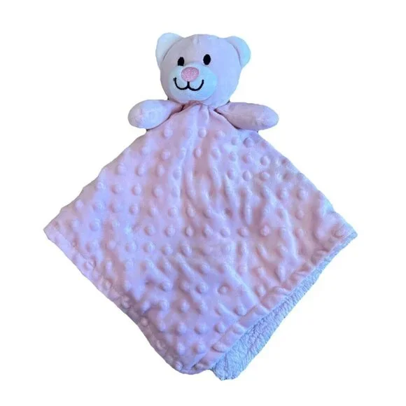 Little Beginnings Baby Bear Plush Lovey Pink 15