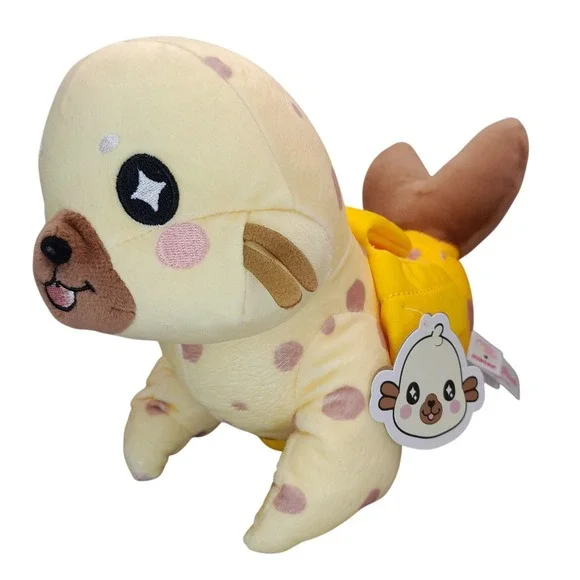 Aurora Tasty Peach Studios Over-Ripe Banana Seal Plush Yellow Spotted 86821 NWT