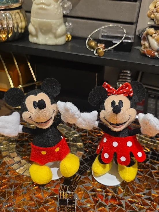Disney Mickey & Minnie Plush Pair - Red, Black, Yellow