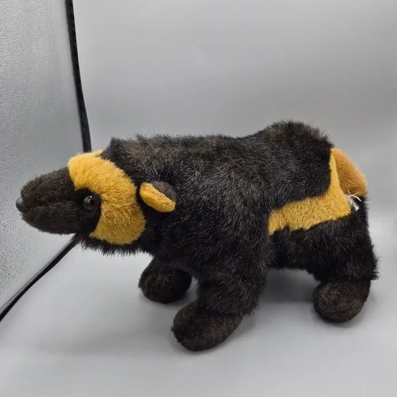 Fiesta Wolverine Plush Stuffed Animal Brown Yellow Realistic Wildlife Toy