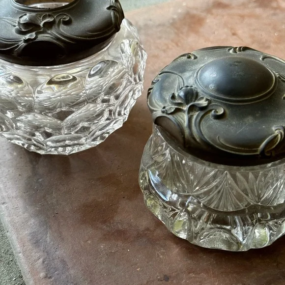 20th Century Art Nouveau Vanity Jars