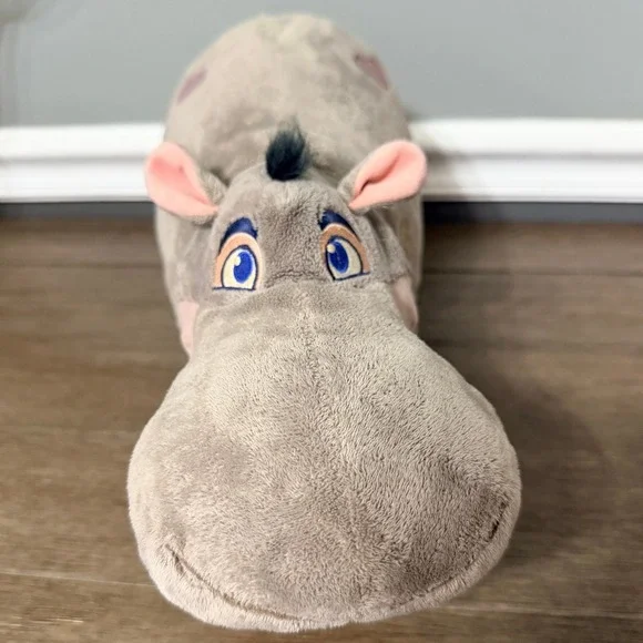 Disney Store Lion Guard Beshte Hippo Plush Stuffed Animal Gray Pink
