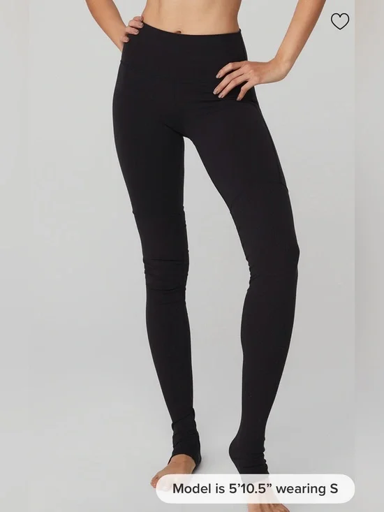ALO Yoga Black High-Waist Ribbed Leggings