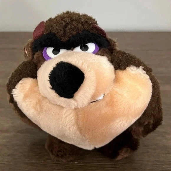 Vintage 1993 Taz Tasmanian Devil Looney Tunes Plush 24K Company Brown Toy
