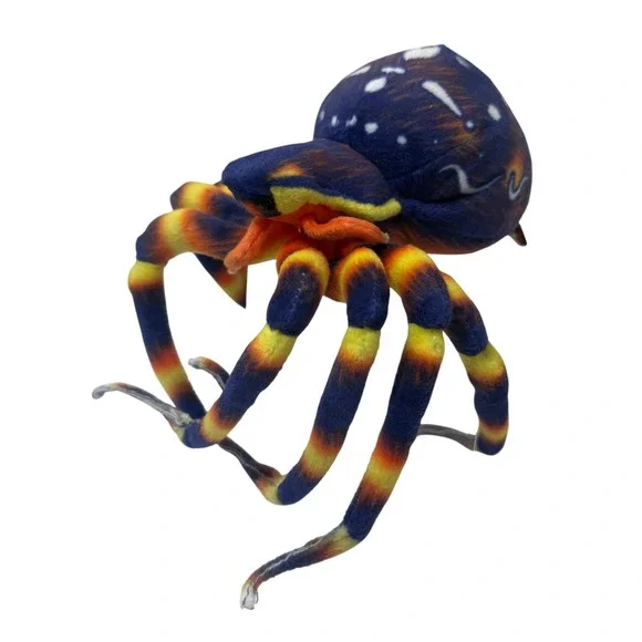 Adventure Planet Blue Orange Striped Spider Plush Stuffed Animal AP-SPID8 8 inch