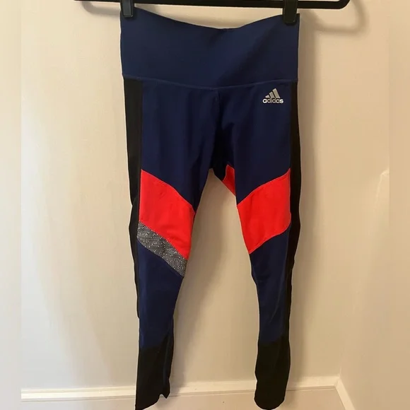 Adidas Blue Hot Pink White Black Leggings