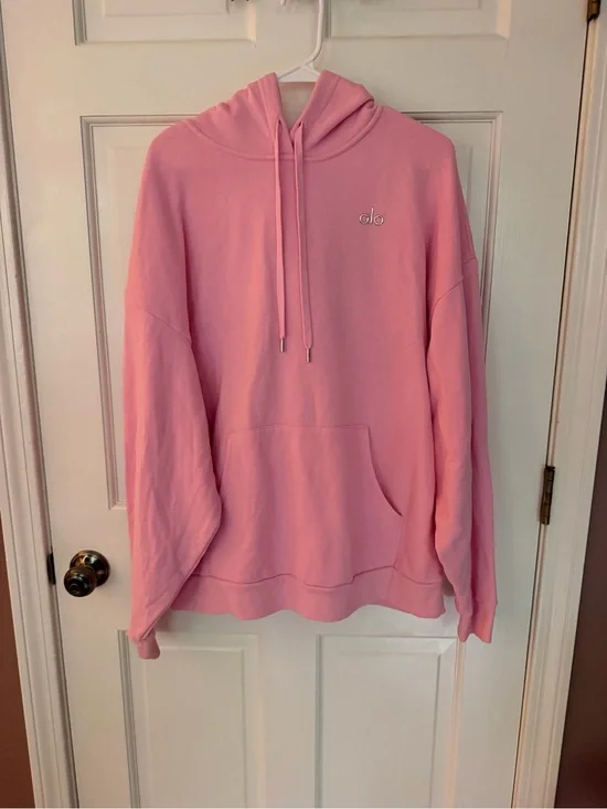ALO Yoga Pink Oversized Hoodie Sweatshirt