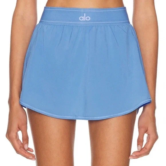 Alo Yoga Match Point Tennis Skirt Crystal Clear Blue S