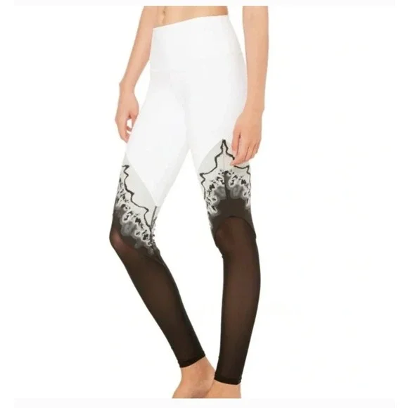 Alo‎ Yoga High Waist Colorblock Marble Graphic Leggings Women's Size XS